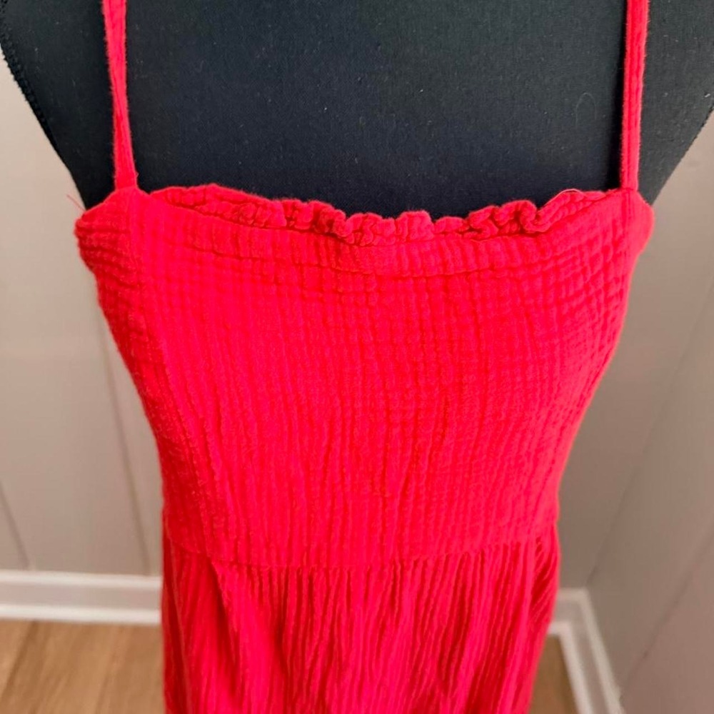 Knox Rose red gauze maxi dress boho coastal summer